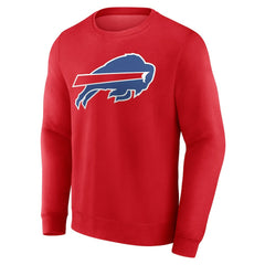 Buffalo Bills Team Authentic Personalized Name & Number Sweatshirt Red