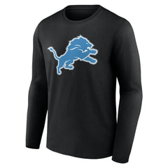Detroit Lions Team Authentic Personalized Name & Number Long Sleeve T-Shirt Black