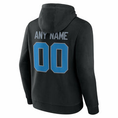 Detroit Lions Team Authentic Personalized Name & Number Hoodie Black