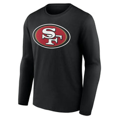 San Francisco 49ers Team Authentic Personalized Name & Number Long Sleeve T-Shirt Black
