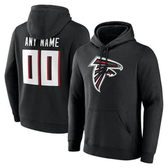 Atlanta Falcons Team Authentic Personalized Name & Number Hoodie Black