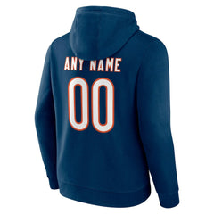 Chicago Bears Team Authentic Personalized Name & Number Hoodie Navy