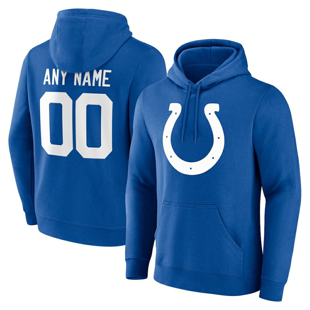 Indianapolis Colts Team Authentic Personalized Name & Number Hoodie Royal