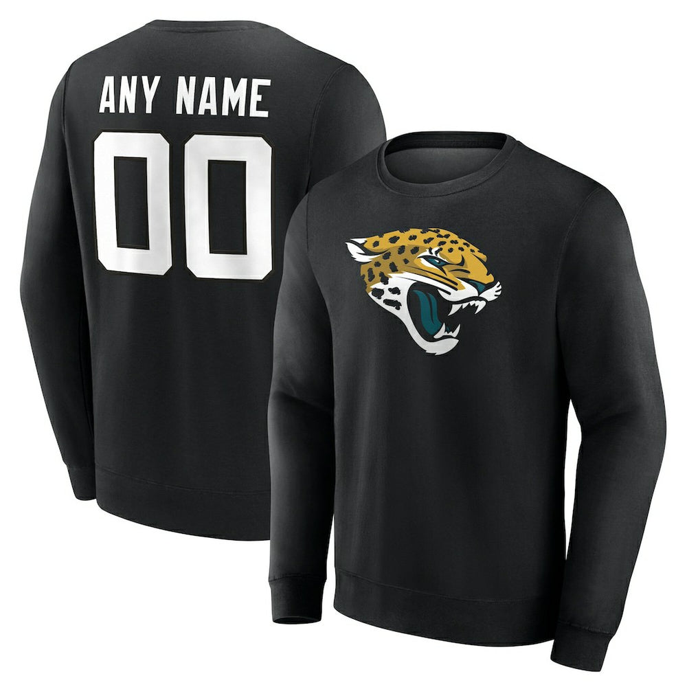 Jacksonville Jaguars Team Authentic Personalized Name & Number Sweatshirt Black