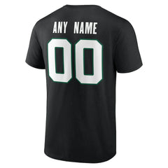 New York Jets Team Authentic Personalized Name & Number T-Shirt Black