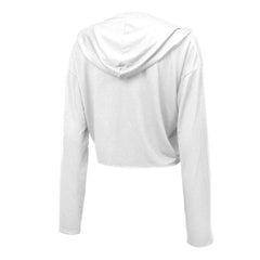 Drake Maye New England Patriots Majestic Threads Women's Glitter Wordmark Hoodie White