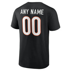 Cincinnati Bengals Big & Tall Team Authentic Custom T-Shirt Black