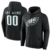 Philadelphia Eagles Big & Tall Team Authentic Custom Hoodie Black