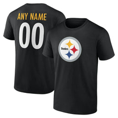 Pittsburgh Steelers Big & Tall Team Authentic Custom T-Shirt Black