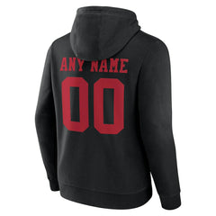 San Francisco 49ers Big & Tall Team Authentic Custom Hoodie Black