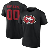San Francisco 49ers Big & Tall Team Authentic Custom T-Shirt Black