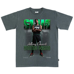 Anthony Edwards Minnesota Timberwolves SLAM Unisex Cover T-Shirt Charcoal