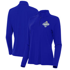 Los Angeles Dodgers Antigua Women's 2025 World Series Champions Intent Quarter-Zip Pullover - Royal - MLB Sale