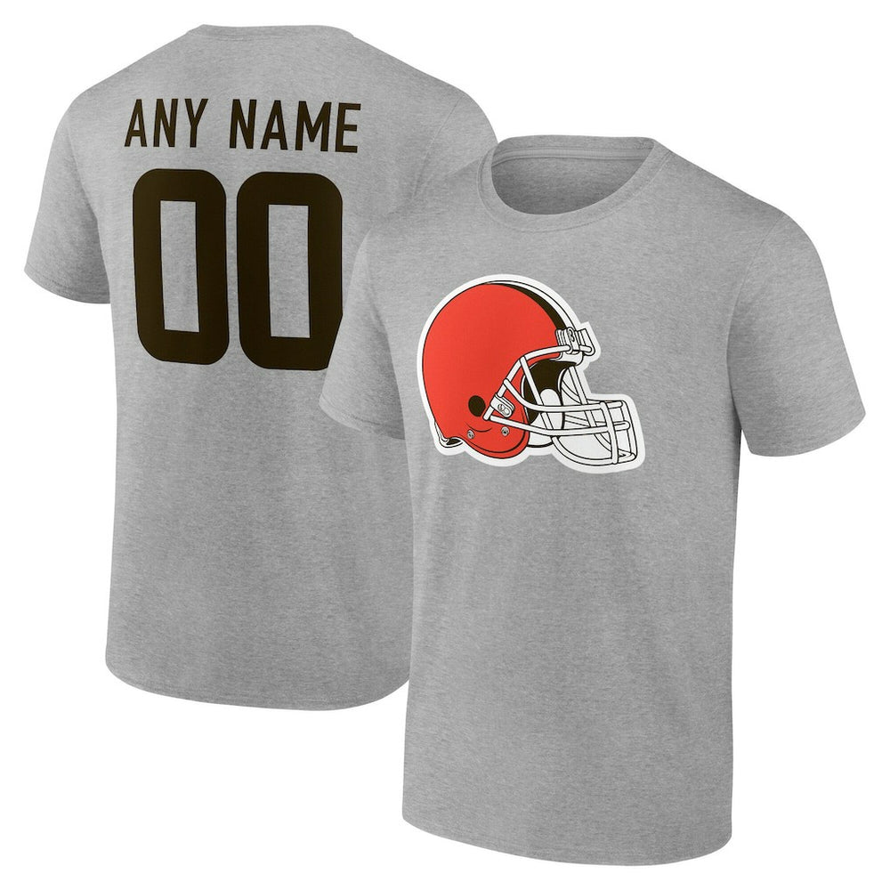 Cleveland Browns Big & Tall Team Authentic Custom T-Shirt Gray
