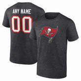 Tampa Bay Buccaneers Big & Tall Team Authentic Custom T-Shirt Charcoal