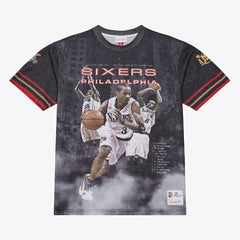 Philadelphia 76ers Hardwood Classics Originals Collection 2000-2001 Team Roster T-Shirt Black | Mitchell & Ness US