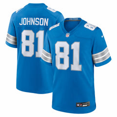 Nike Calvin Johnson Detroit Lions Team Retired Game Jersey Blue