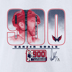 Alexander Ovechkin Washington Capitals 900th Career Goal T-Shirt - White - NHL 203596087