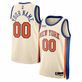 New York Knicks Unisex 2025/26 City Edition Swingman Custom Jersey Cream | Nike Near Me