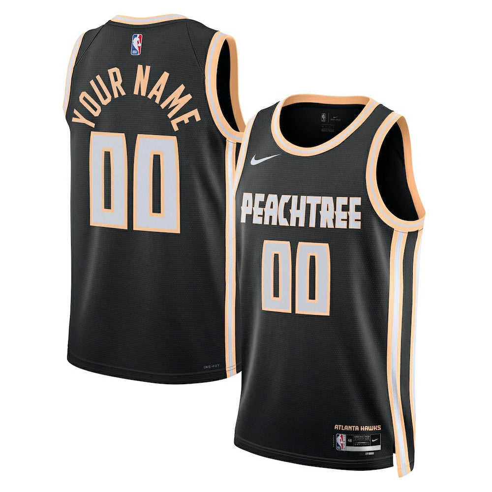 Atlanta Hawks Unisex 2025/26 City Edition Swingman Custom Jersey Black | Nike online