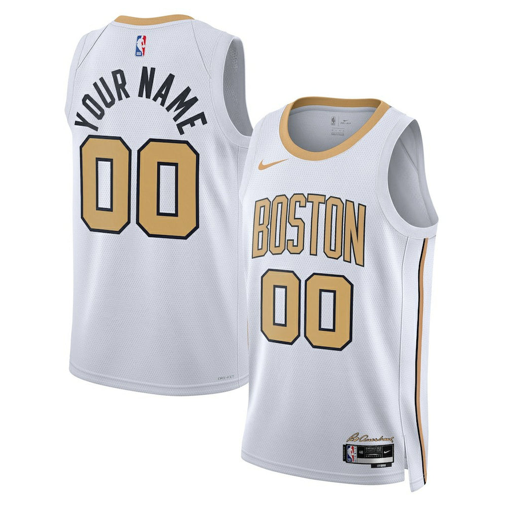 Boston Celtics Unisex 2025/26 City Edition Swingman Custom Jersey White | Nike