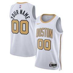 Boston Celtics Unisex 2025/26 City Edition Swingman Custom Jersey White | Nike