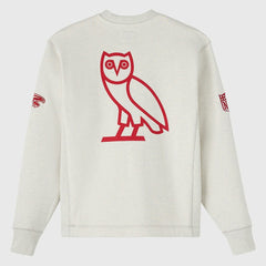 Atlanta Falcons OVO x NFL Unisex Fleece Sweatshirt Heather Gray