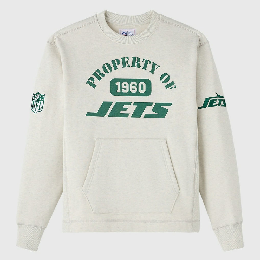 New York Jets OVO x NFL Unisex Fleece Sweatshirt Heather Gray