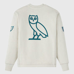 Philadelphia Eagles OVO x NFL Unisex Fleece Sweatshirt Heather Gray