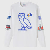 Los Angeles Rams OVO x NFL Unisex Long Sleeve T-Shirt White