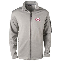 Cincinnati Reds Dunbrooke Pacific Full-Zip Fleece Jacket - Heather Gray - MLB Lifestyle