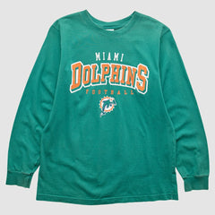 Fanatics Miami Dolphins NFL 2000s Long Sleeve T-shirt Teal Vintage