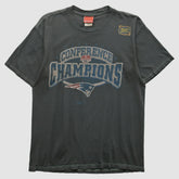 Fanatics New England Patriots Reebok 2000s T-shirt Charcoal Vintage