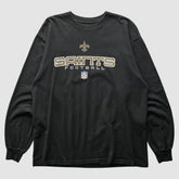 Fanatics New Orleans Saints 2000s Long Sleeve T-shirt Black Vintage