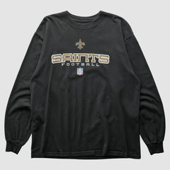 Fanatics New Orleans Saints 2000s Long Sleeve T-shirt Black Vintage