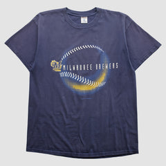Milwaukee Brewers Logo Athletic 2001 T-shirt - Navy - Vintage - Fanatics on Sale
