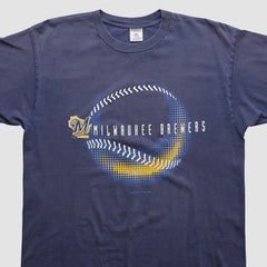 Milwaukee Brewers Logo Athletic 2001 T-shirt - Navy - Vintage - Fanatics on Sale