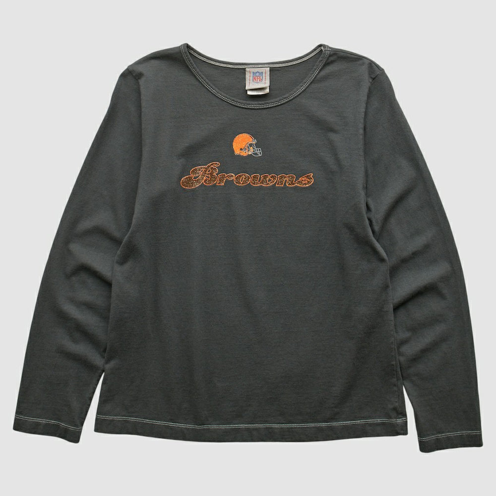 Fanatics Cleveland Browns NFL 2000s Long Sleeve T-shirt Charcoal Vintage