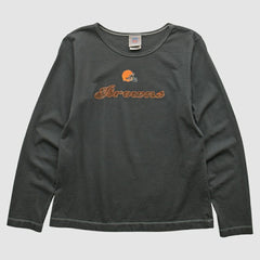 Fanatics Cleveland Browns NFL 2000s Long Sleeve T-shirt Charcoal Vintage