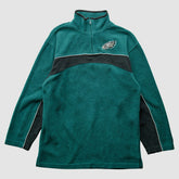 Fanatics Philadelphia Eagles NFL 2000s 1/4 Zip Sweatshirt Green Vintage