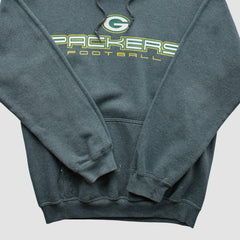 Fanatics Green Bay Packers 2000s Hooded Pullover Sweatshirt Dark Heather Gray Vintage
