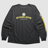 Fanatics Pittsburgh Steelers NFL 2000s Long Sleeve T-shirt Black Vintage