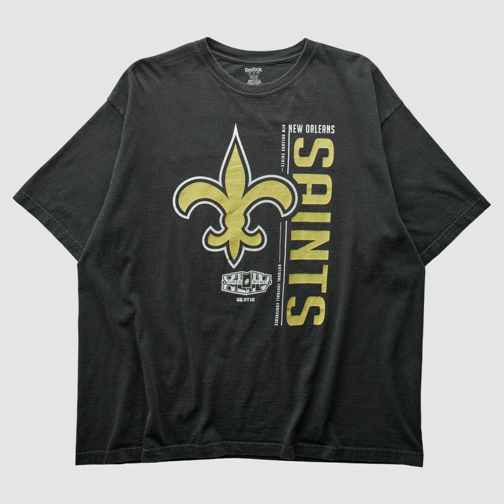Fanatics New Orleans Saints Reebok 2010 T-shirt Black Vintage