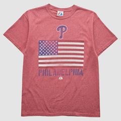Philadelphia Phillies Majestic 2010s T-shirt - Maroon - Vintage - Fanatics Sale
