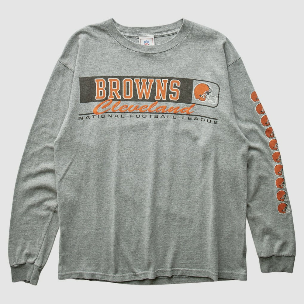 Fanatics Cleveland Browns NFL 2000s Long Sleeve T-shirt Heather Gray Vintage