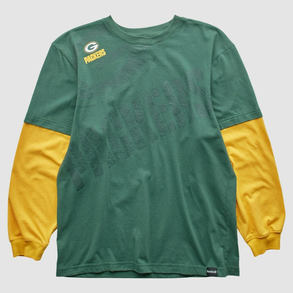 Fanatics Green Bay Packers 2000s Long Sleeve T-shirt Green Vintage