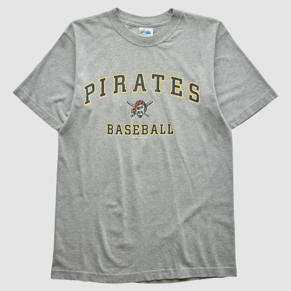 Pittsburgh Pirates Majestic 2000 T-shirt - Heather Gray - Vintage - Fanatics Online