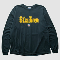 Fanatics Pittsburgh Steelers Reebok 2000s Long Sleeve T-shirt Black Vintage