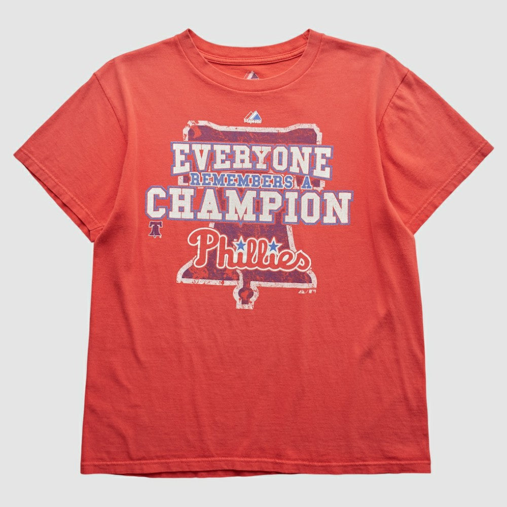 Philadelphia Phillies Majestic 2009 T-shirt - Red - Vintage - Fanatics Discount