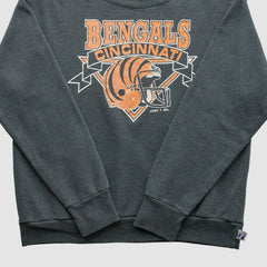 Fanatics Cincinnati Bengals Logo 7 80s Pullover Sweatshirt Charcoal Vintage